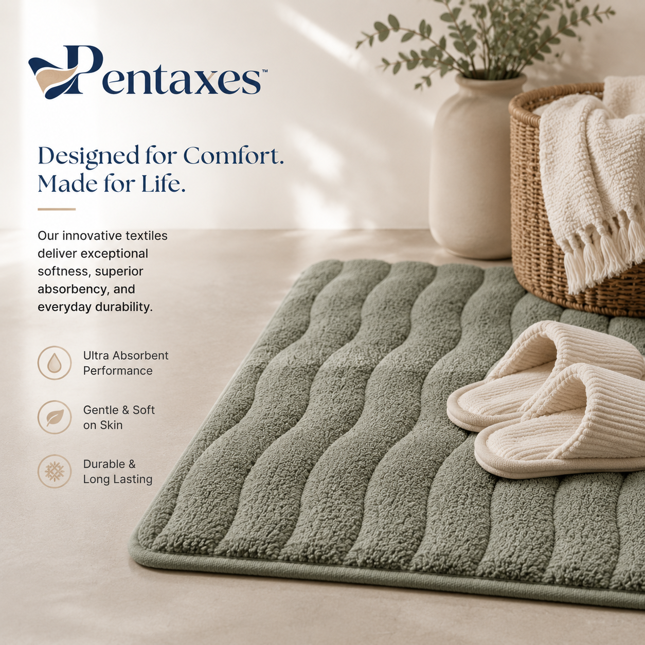 Pentaxes™ CloudStep Plush Bath Mat