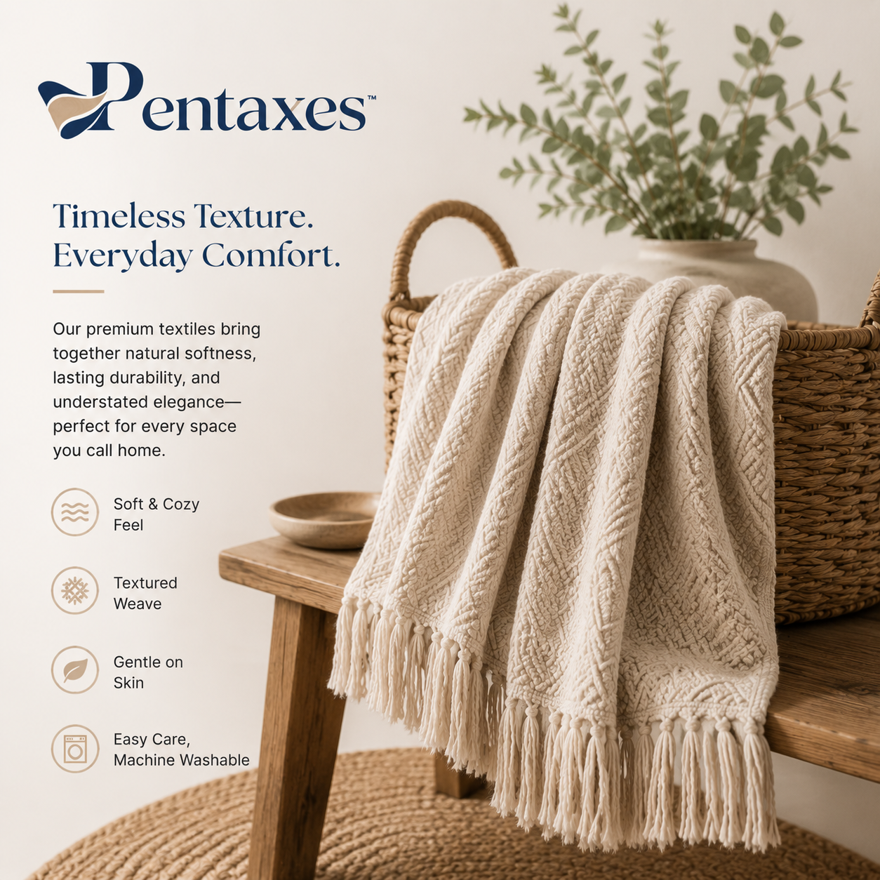 Pentaxes™ CozyCraft Diamond Weave Throw Blanket